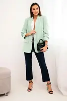 Elegant blazer with lapels light mint