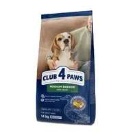 CLUB 4 PAWS Premium pre dospelých psov stredných plemien s kačacim mäsom 14 kg (3043)