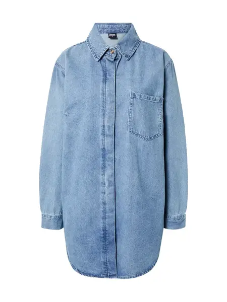 Urban Classics Košeľové šaty  modrá denim
