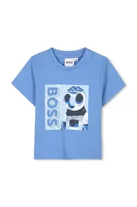 BOSS Bavlněné dětské tričko BOSS