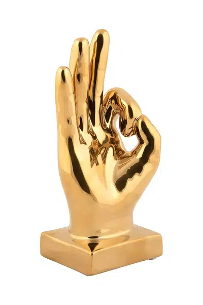 Dekorativní figurka Present Time Perfecto žlutá barva