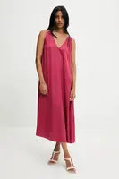 Šaty Answear.LAB vínová barva, midi