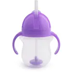 Munchkin Click Lock™ Tip & Sip hrnek s brčkem se závažím Purple 6 m+ 207 ml
