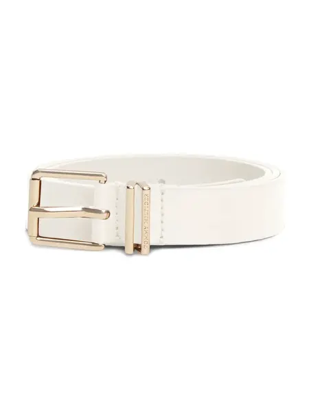 TOMMY HILFIGER Opasky 'Buckle Logo Keeper'  biela ako vlna