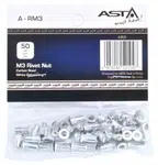 Maticové nýty M8 x 18 mm, s plochou hlavou, ocel, balení 50 ks - ASTA Velikost: M3x10 mm