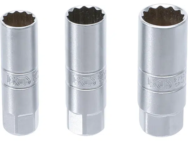 BGS Technic BGS 6858 Nástrčné hlavice 3/8" dvanáctihran 14 ÷ 18 mm na zapalovací svíčky. S