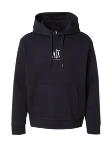 ARMANI EXCHANGE Mikina  tmavomodrá / biela