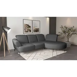 Sit & More ROHOVÁ SEDAČKA, textil, tmavě šedá