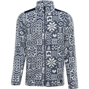 ALPINE PRO EFLIN Pánská fleecová mikina, modrá, velikost