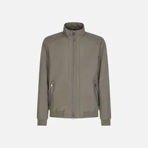 Dark Green Men's Quilted Jacket Geox Damiano - Mens