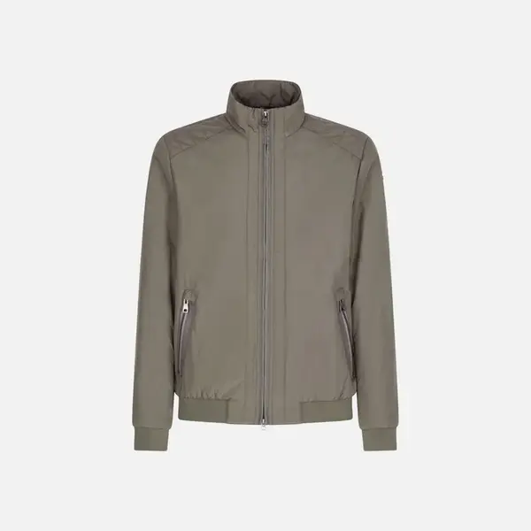 Dark Green Men's Quilted Jacket Geox Damiano - Mens