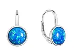 Evolution Group - Pavona Stříbrné visací náušnice s modrým syntetickým opálem 11466.3 blue