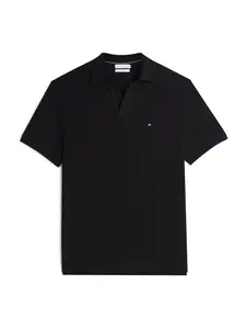 TOMMY HILFIGER Tričko 'Relaxed Fit Stripe Crepe'  čierna