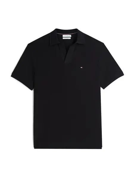 TOMMY HILFIGER Tričko 'Relaxed Fit Stripe Crepe'  čierna