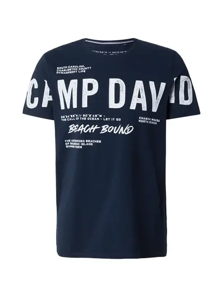 CAMP DAVID Tričko  námornícka modrá / biela