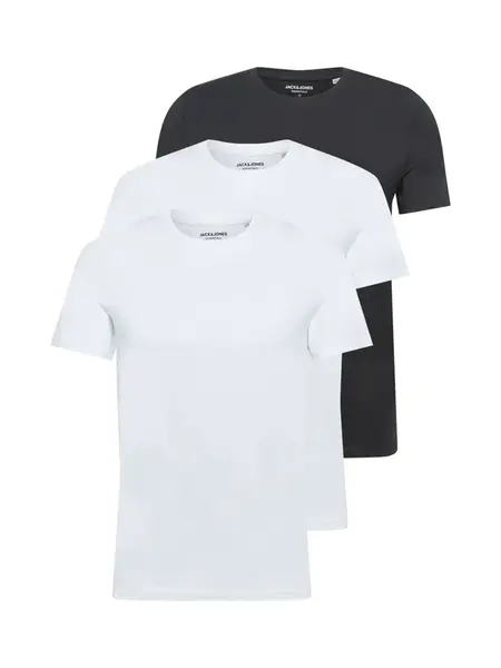 JACK & JONES Tričko  čierna / biela