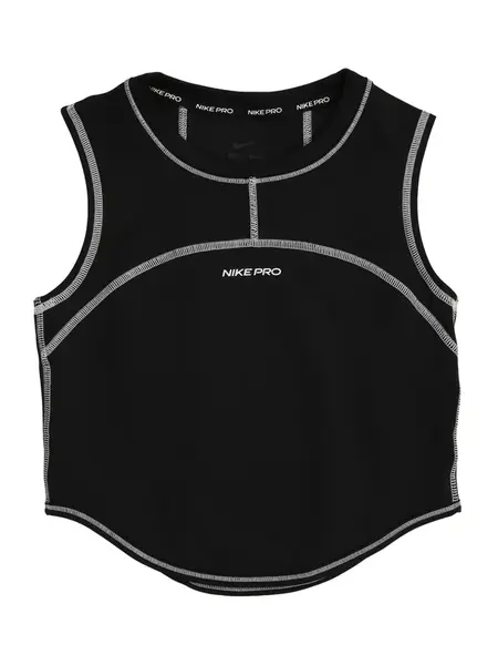 NIKE Športový top  čierna / biela