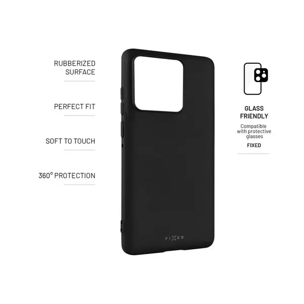 Zadní pogumovaný kryt FIXED Story pro Motorola Edge 60/Fusion 5G, černá