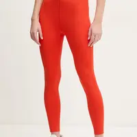 Tréninkové legíny Calvin Klein Performance červená barva, s potiskem, LVGWS5L609