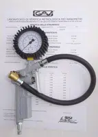 GAV s.p.a Air Technology Pneuhustič s certifikátem, cejchovaný, 0–10 bar, manometr 63 mm, hadice 40 cm - GAV-60 DT
