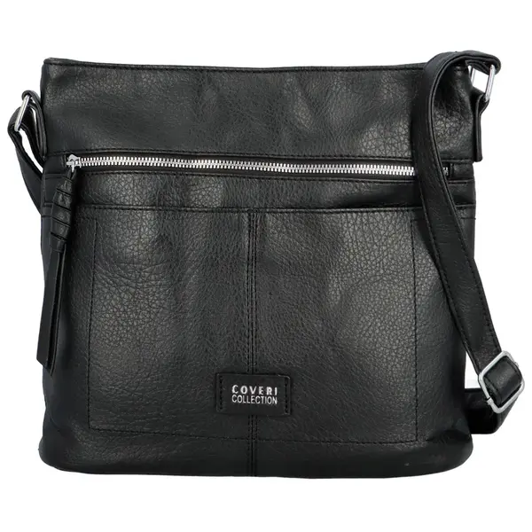 Trendy dámská koženková crossbody kabelka Westa, černá