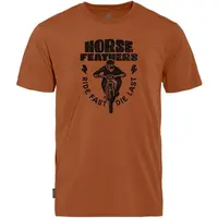 Horsefeathers FULL SEND Pánske cyklistické tričko, hnedá, veľkosť