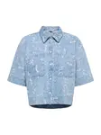 ONLY Blúzka 'ONLCleo-Aude'  modrá denim / biela