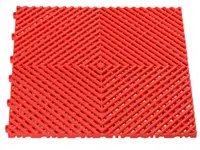 Plastová dlaždice, perforovaná, modulární, 40 x 40 x 1,8 cm, černá barva - Procarosa Barva: červená