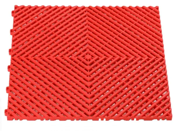 Plastová dlaždice, perforovaná, modulární, 40 x 40 x 1,8 cm, šedá barva - Procarosa Barva: červená