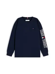 TOMMY HILFIGER Tričko 'TEAM'  námornícka modrá / biela