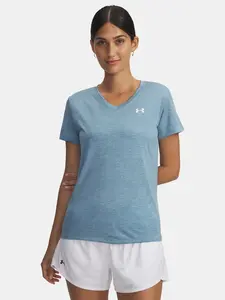 Dámské tričko Under Armour Tech SSV- Twist-BLU - Dámské