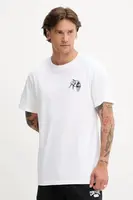 Bavlněné tričko Converse pánské, bílá barva, s potiskem, 10027726-A02