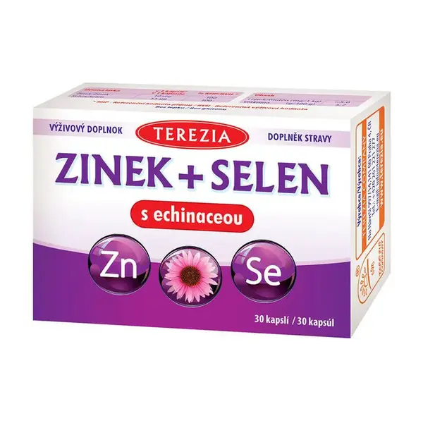 Terezia ZINEK + SELEN s echinaceou 30 kapslí