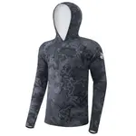 Giants fishing funkční tričko s dlouhým rukávem uv50+ hoodie camo grey - xl