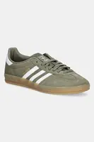 Semišové tenisky adidas Originals Gazelle Indoor zelená barva, JQ0174