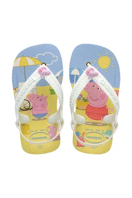 Dětské žabky Havaianas BABY PEPPA PIG žlutá barva, 4145980