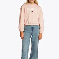 Dětská mikina Tommy Hilfiger růžová barva, s potiskem, KG0KG08559