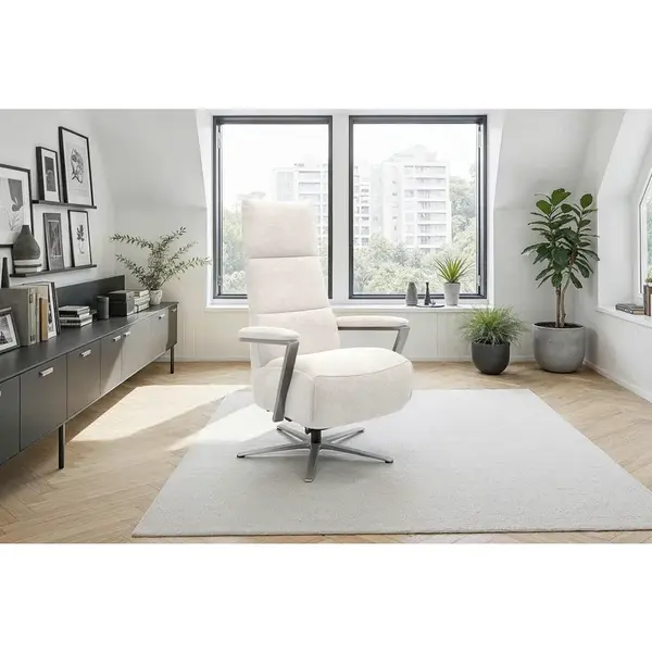 Sit & More RELAXAČNÍ KŘESLO, textil, krémová