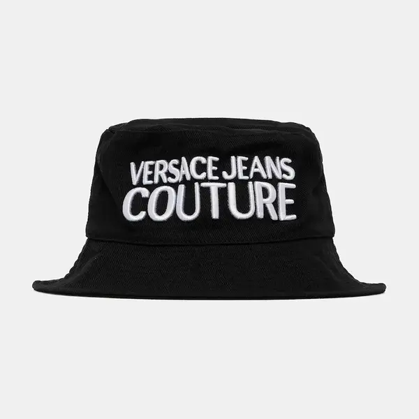 Bavlněný klobouk Versace Jeans Couture dámská, černá barva, 78HAZK04 ZG365
