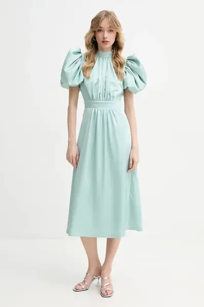 Šaty Rotate tyrkysová barva, midi, 113952305