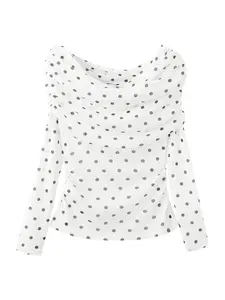 MANGO Tričko 'NEVADO'  čierna / biela