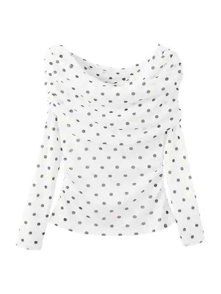 MANGO Tričko 'NEVADO'  čierna / biela