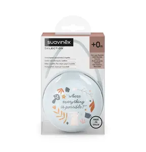 Suavinex Wonderland Duo Krabička na šidítka 1 ks světle modrá