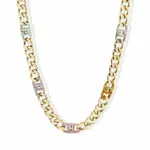 Liu Jo Nápaditý pozlacený náhrdelník s krystaly LJ2813