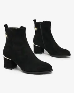 Resti Women's low stiletto boots in black Dogdas