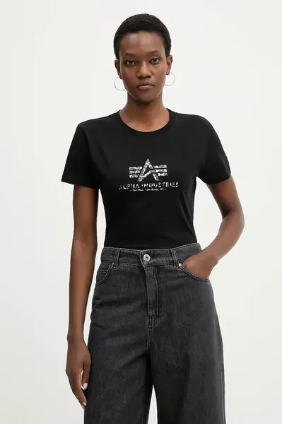 Bavlněné tričko Alpha Industries Basic BL Mirror Leo W