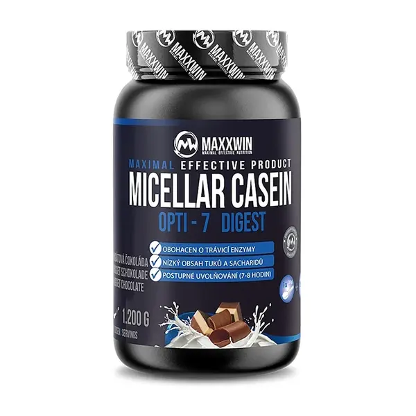 MAXXWIN Micelární kasein příchuť nugátová čokoláda 1200 g