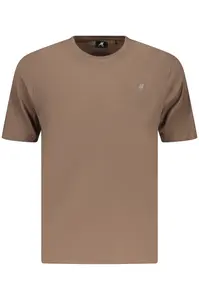 Triko s krátkým rukávem v hnědé barvě