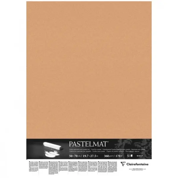 Papír pro pastel Pastelmat 50x70cm 360g sienna - 5ks v balení