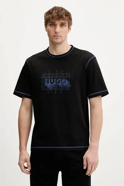 Bavlněné tričko Hugo Blue Nothal